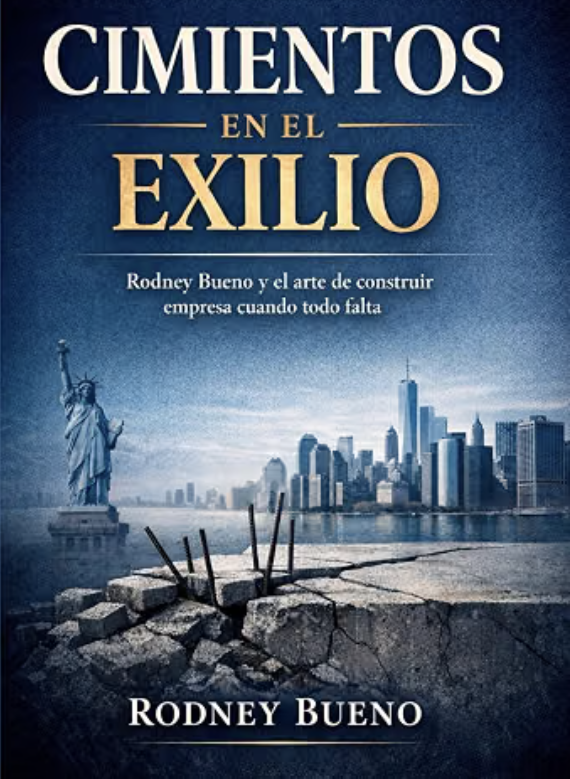 Portada de Cimientos en el Exilio, de Rodney Bueno